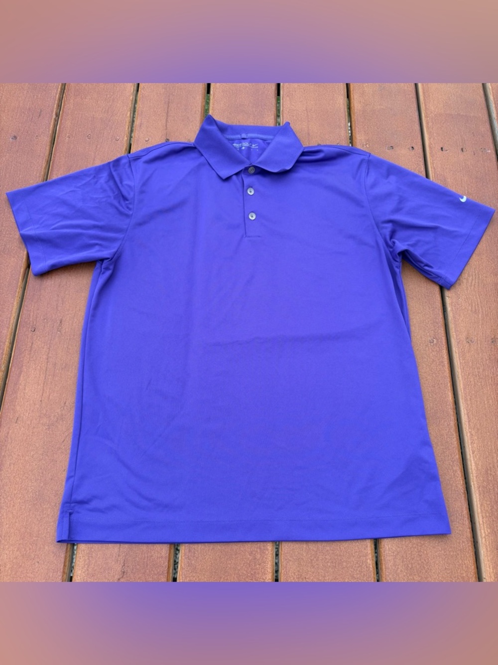 Nike Men's Purple Short-Sleeve Dri Fig Golf Polo